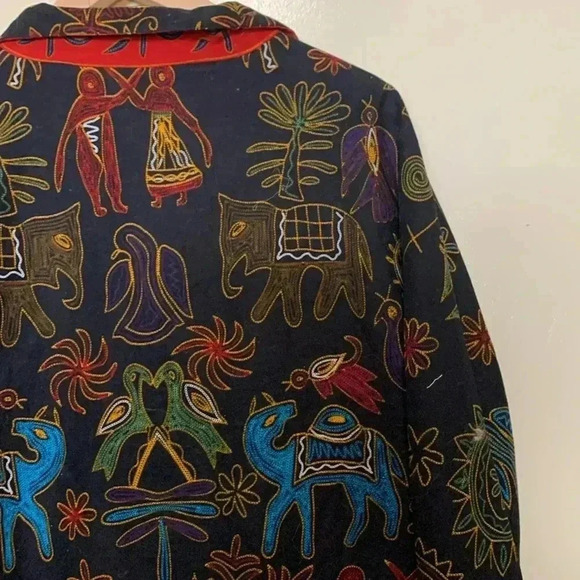 Deliniao China Black Short Jacket Fully Lined  Oriental Vibe - Picture 9 of 13